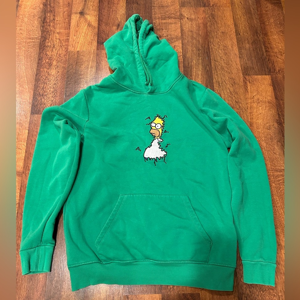 Homer Simpson Backs Into The Bushes Hoodie Man’s Size L